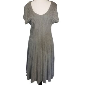 Torrid Ribbed Fit & Flare Sweater Dress Light Grey Flaw Sz 1X Open To Offers